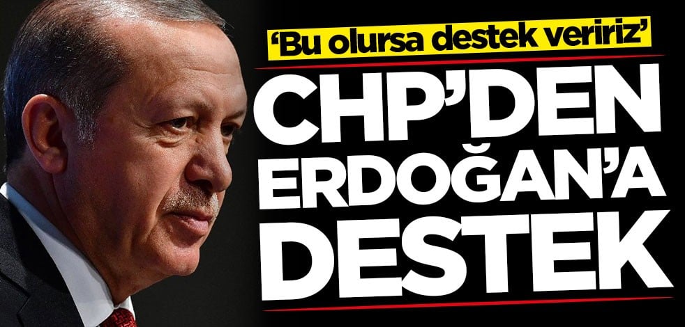 CHP'den Erdoğan'a flaş destek!