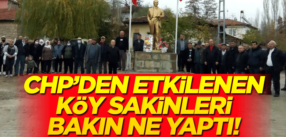 CHP'den etkilendikleri düşünülen Büğet köyü sakinleri! Aralarında para toplayıp Mustafa Kemal heykeli yaptırdılar