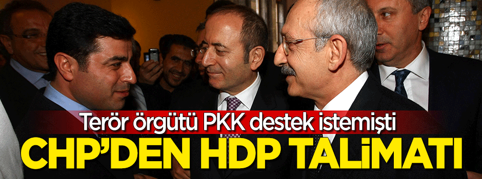 CHP'den 'HDP'ye oy verin' talimatı! PKK destek istemişti