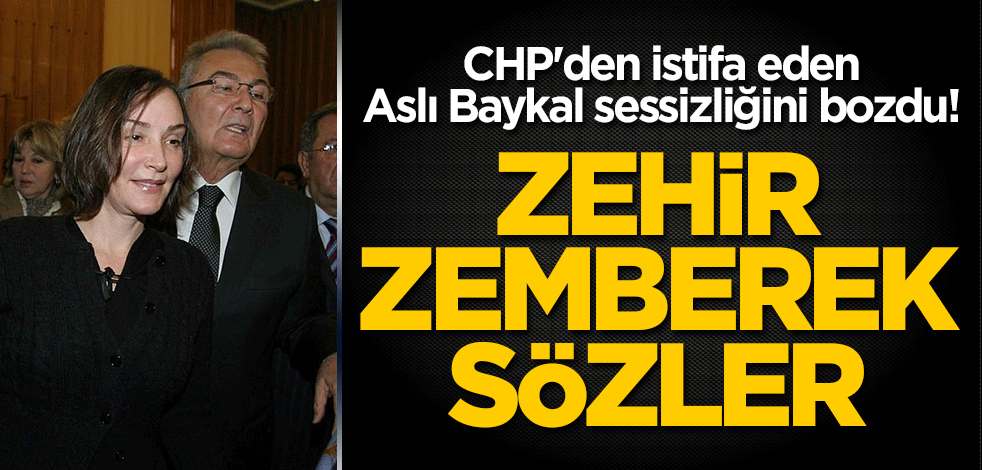 CHP'den istifa eden Aslı Baykal sessizliğini bozdu! Zehir zemberek sözler