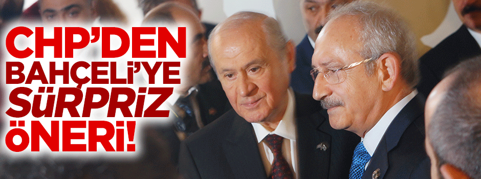 CHP'den MHP'ye dönüşümlü Başbakanlık önerisi