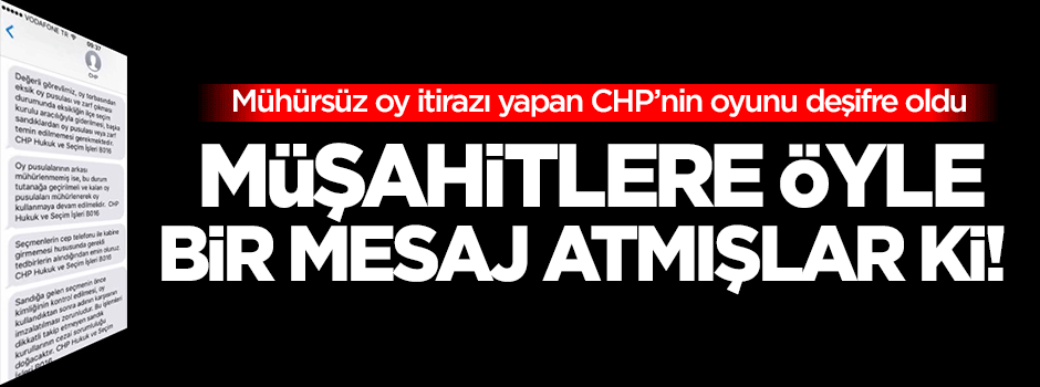 Partiden müşahitlere öyle bir mesaj atılmış ki!