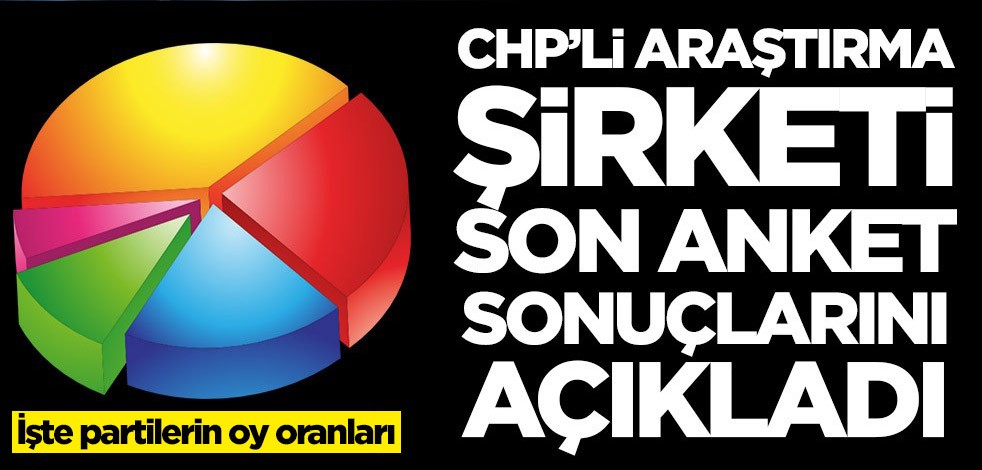 CHP'li araştırma şirketi son anket sonuçlarını açıkladı! İşte partilerin oy oranları