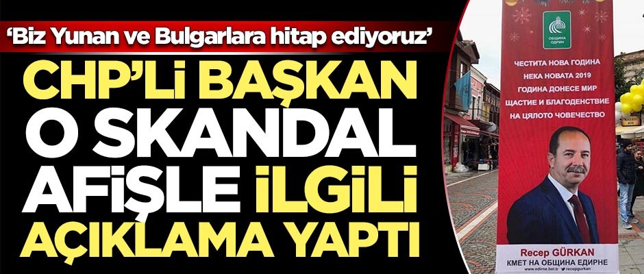 CHP'li başkan o skandal afişle ilgili açıklama yaptı!