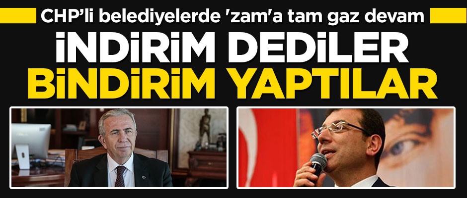 CHP'li belediyelerde "zam" furyası! Sırada su zammı var