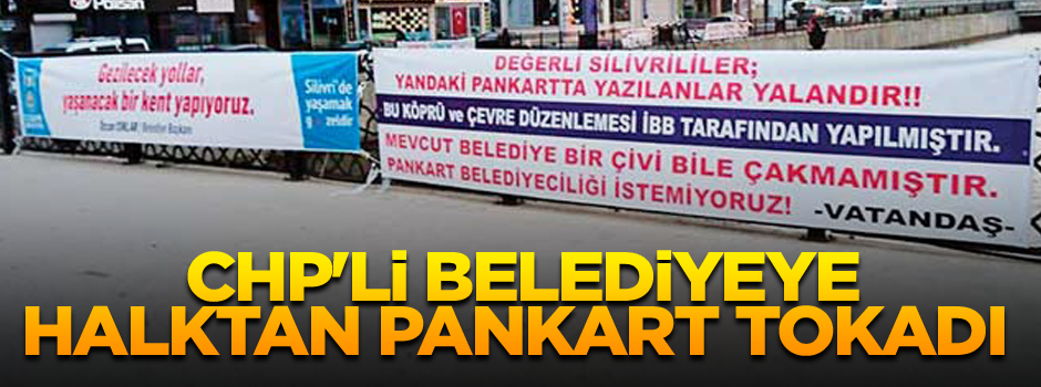 CHP'li belediyeye halktan pankart tokadı 