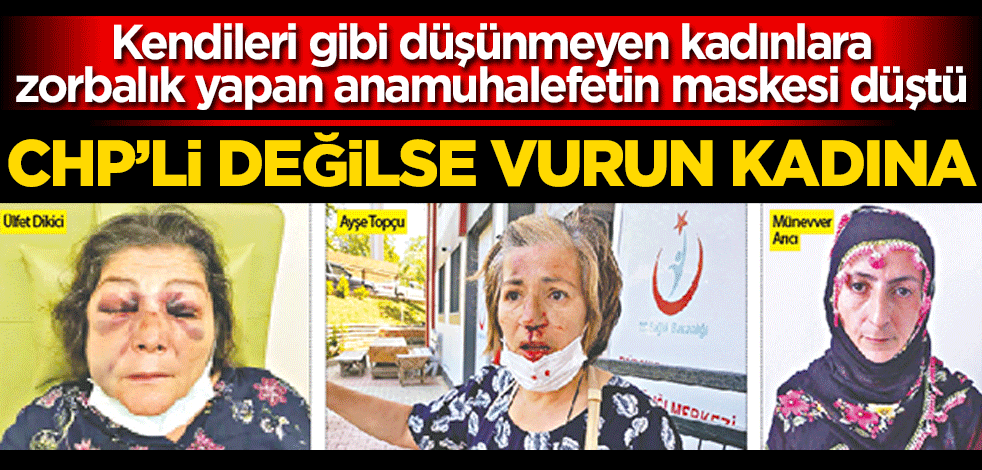 CHP’li değilse vurun kadına!