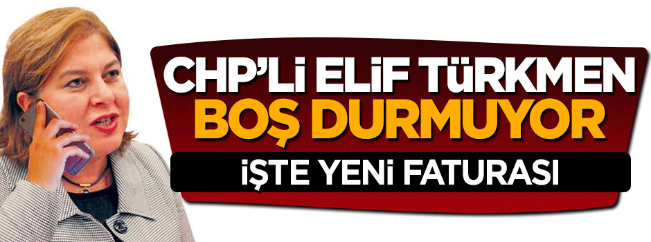 CHP’li Elif Türkmen'in yeni faturası da 700 bin lirayı aştı