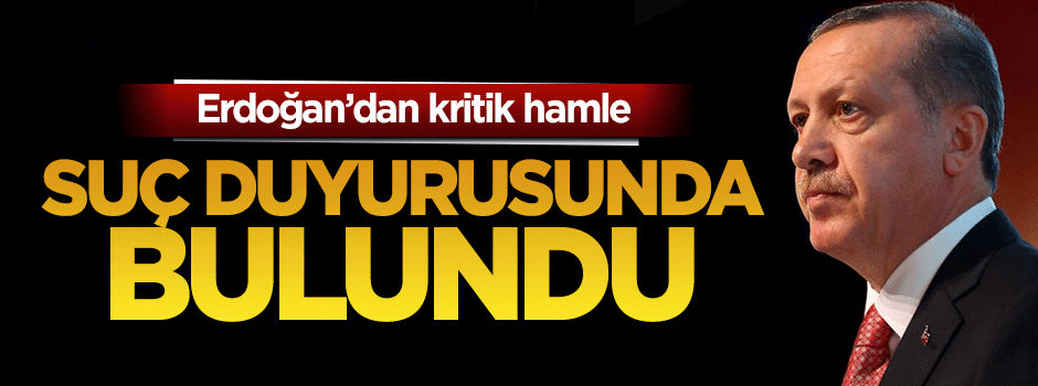 Erdoğan'dan CHP'li Gürsel Tekin hakkında suç duyurusu