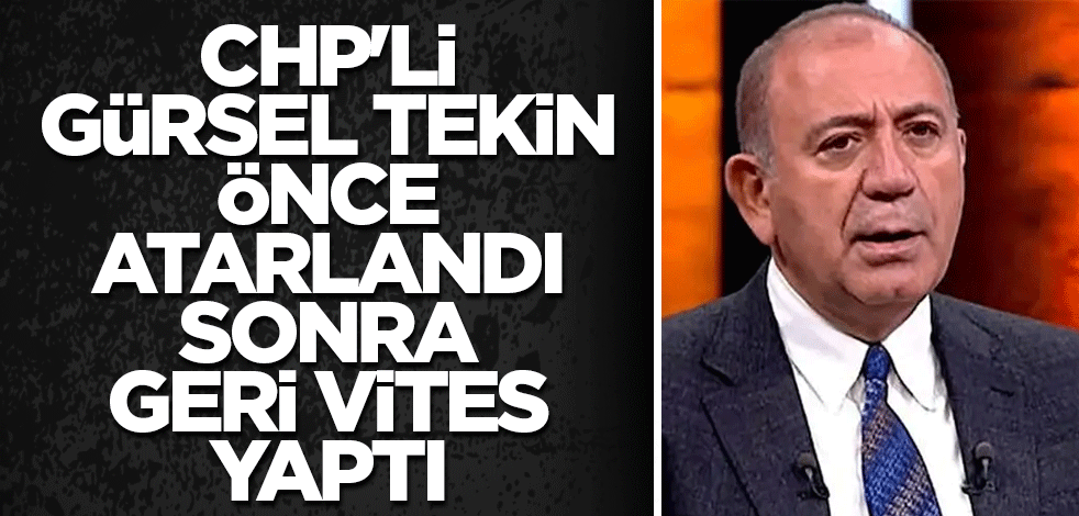 CHP'li Gürsel Tekin önce atarlandı sonra geri vites yaptı