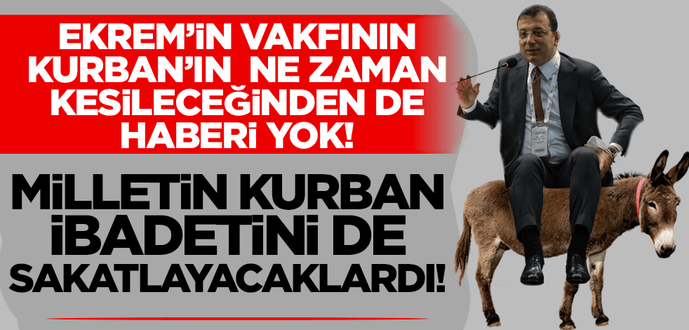 CHP'li İBB, milletin kurban ibadetini de sakatlayacaktı!