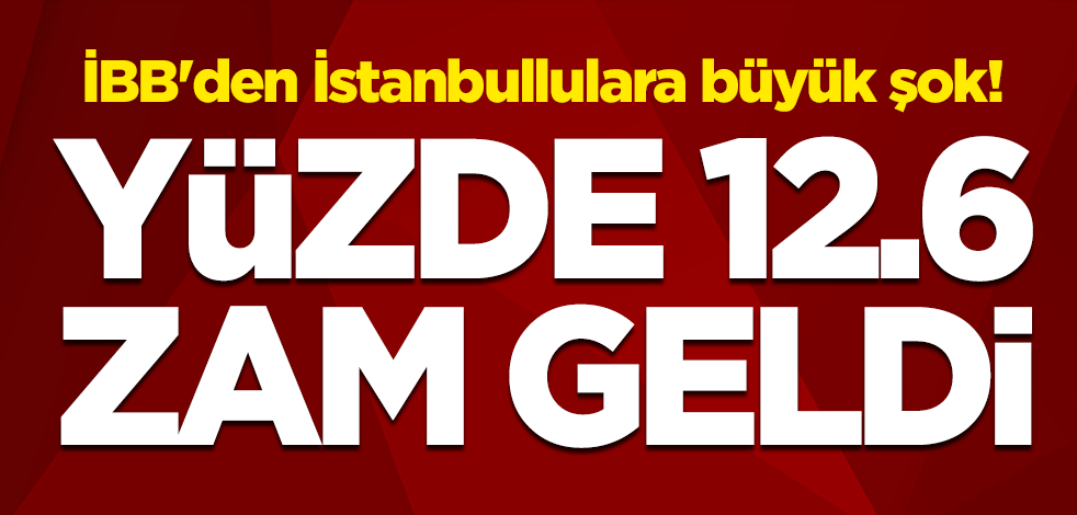 CHP'li İBB suya yüzde 12.6 zam yaptı