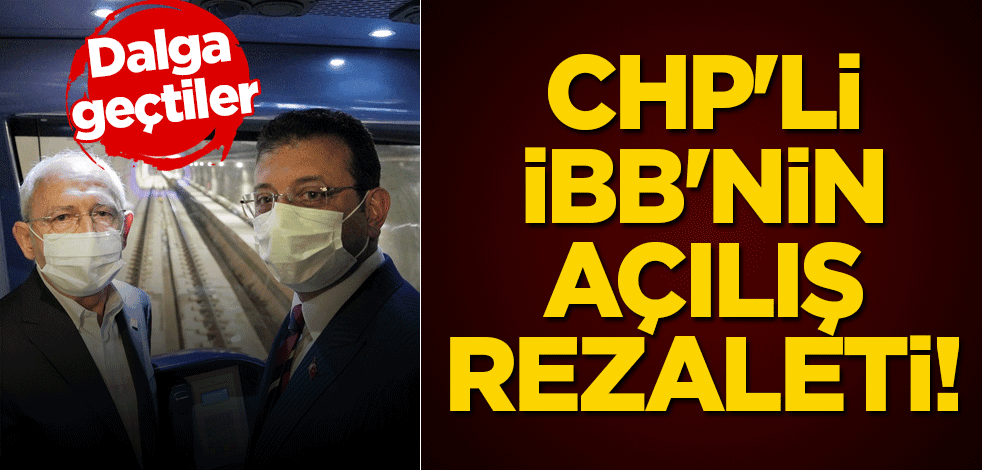 CHP'li İBB'nin açılış rezaleti! Dalga geçtiler