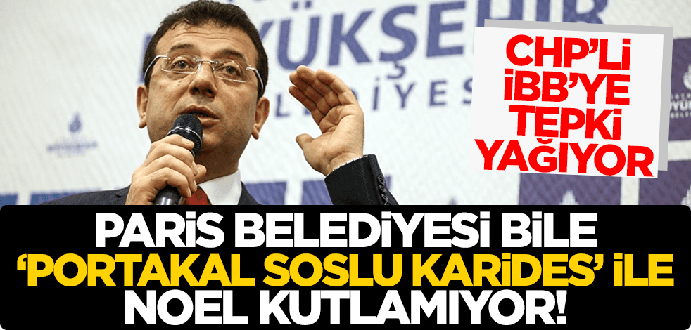 CHP'li İBB’ye sert tepki: Paris Belediyesi bile "portakal soslu karides" ile Noel kutlamıyor!