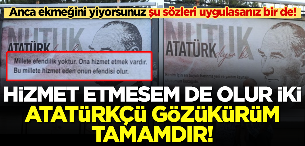 CHP'li İzmir Gaziemir Belediyesi Atatürk'le kandırmaya devam ediyor!