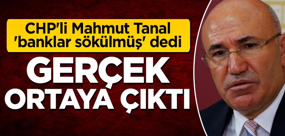 CHP'li Mahmut Tanal 'banklar sökülmüş' dedi! Gerçek ortaya çıktı