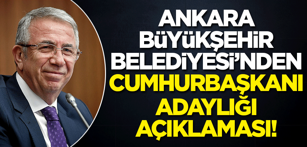 CHP'li Mansur Yavaş'ın danışmanından adaylık açıklaması!