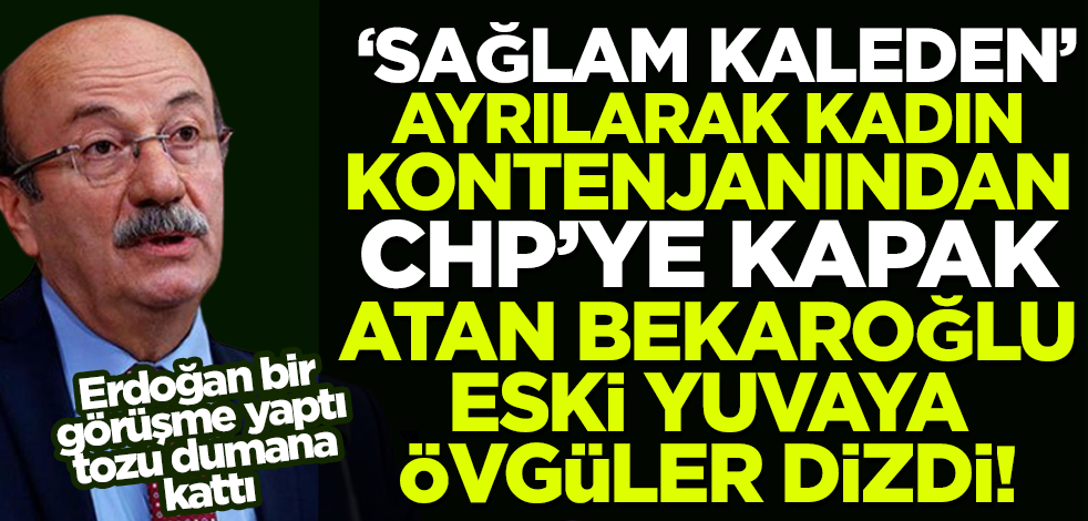 CHP'li Mehmet Bekaroğlu Saadet Partisi'ne övgüler dizdi