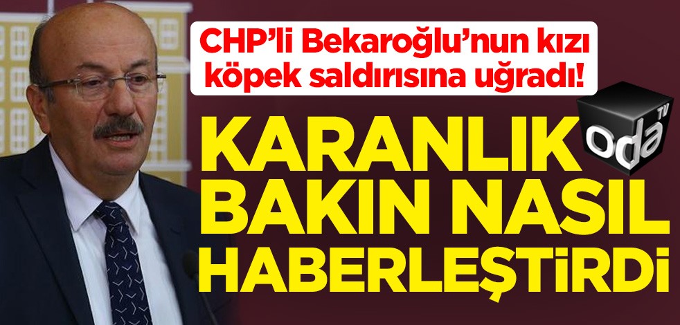 CHP'li Mehmet Bekaroğlu'nun kızı köpek saldırısına uğradı! Karanlık Oda TV bakın nasıl haberleştirdi