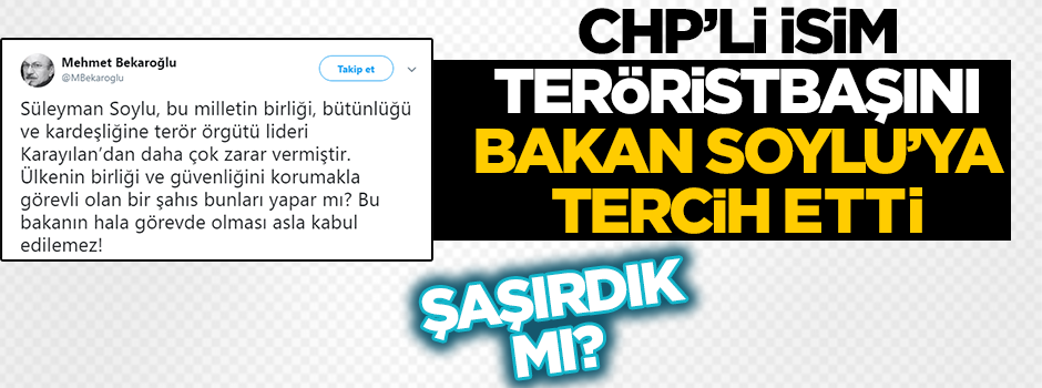 CHP'li Mehmet Bekaroğlu'nun skandal Murat Karayılan tweet'i