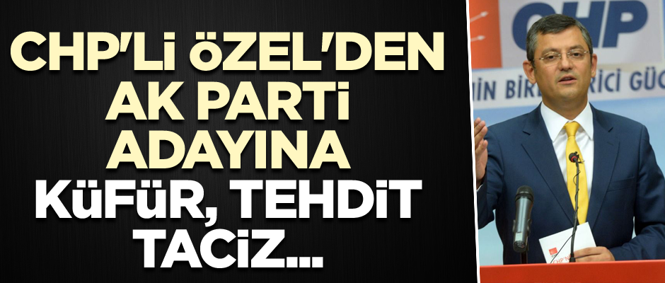 CHP'li Özel'den AK Parti adayına küfür, tehdit, taciz...