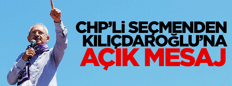 CHP'li seçmen Kılıçdaroğlu'na 'git' diyor