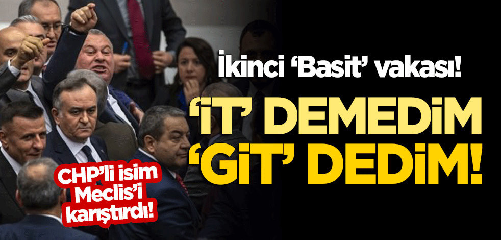 CHP'li Sezgin Tanrıkulu Meclis'i karıştırdı: 'İt' demedim 'git' dedim!