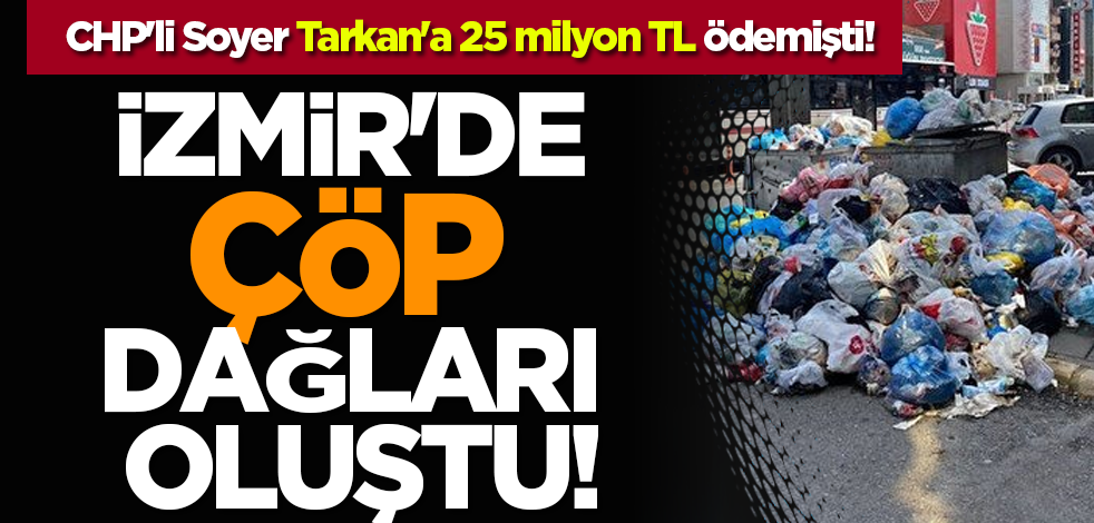 CHP'li Soyer Tarkan'a 25 milyon TL ödemişti! İzmir'de çöp dağları oluştu!