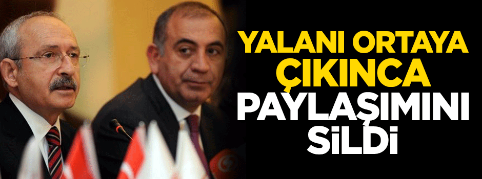 CHP'li Tekin yalanı ortaya çıkınca paylaşımını sildi