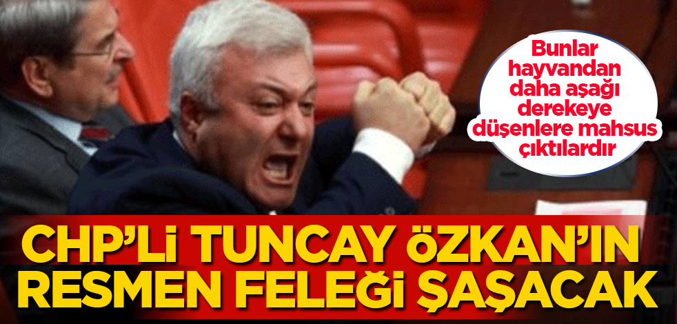 CHP'li Tuncay Özkan'ın resmen feleği şaşacak! Bunlar, hayvandan daha aşağı derekeye düşenlere mahsus çıktılardır