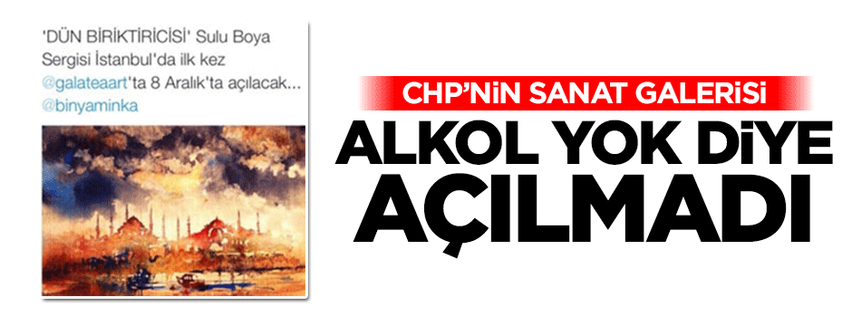 CHP'li üye alkol yok diye iptal etti