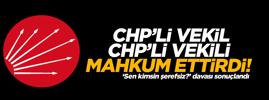 CHP'li vekil CHP'li vekili mahkum ettirdi!
