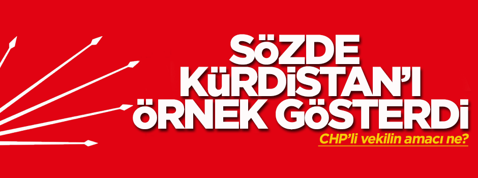 CHP'li vekil, sözde Kürdistan'ı örnek gösterdi