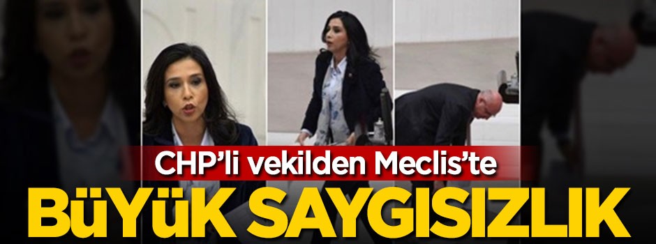 CHP'li vekilden Meclis'te büyük saygısızlık