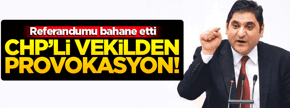 CHP'li vekilden 'referandum' provokasyonu!
