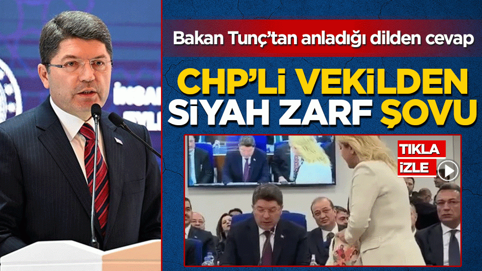 CHP’li vekilden siyah zarf şovu: Bakan Tunç’tan anladığı dilden cevap
