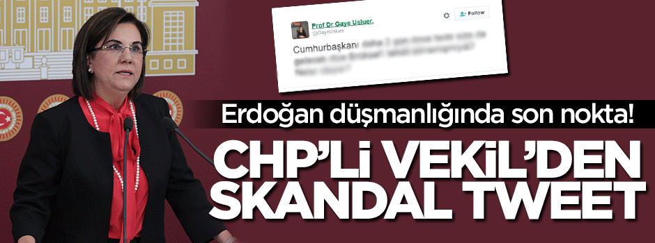 CHP'li vekil'den skandal tweet!