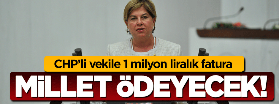 CHP'li vekile 1 milyon 200 bin TL'lik faturası milletin cebinden çıkacak