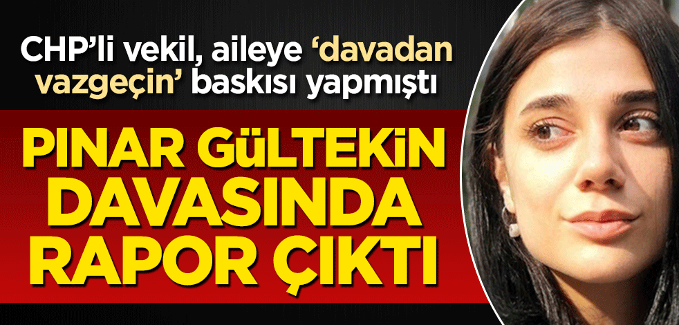 CHP'li vekilin aileye 'vazgeçin' diyerek baskı yaptığı Pınar Gültekin davasında rapor çıktı!