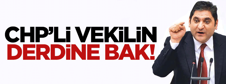 CHP'li vekilin derdine bak!