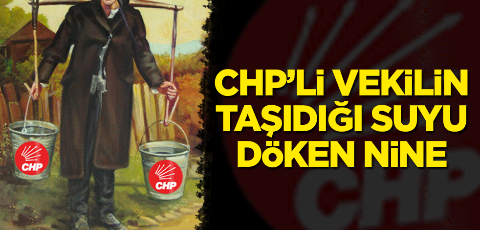 CHP'li vekilin taşıdığı suyu döken nine