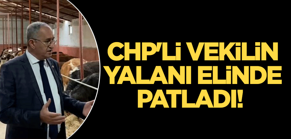 CHP'li vekilin yalanı elinde patladı!