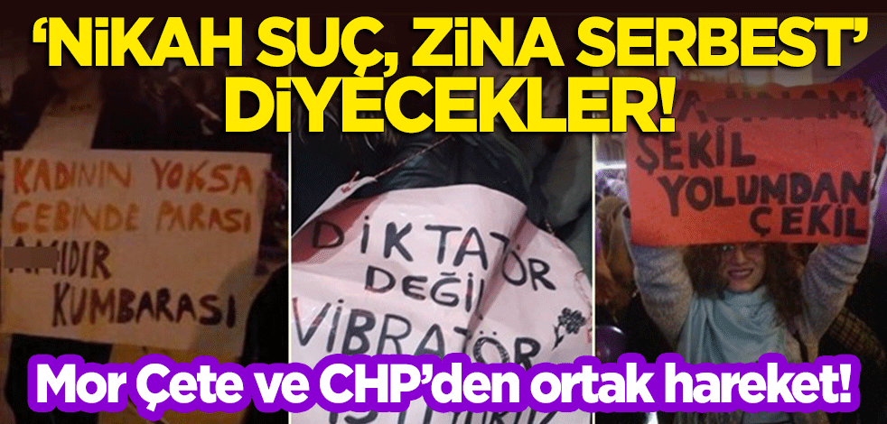 CHP'li vekiller ile Mor Çete'den ortak eylem kararı: 'Meşru nikah suç, zina serbest' diyecekler!