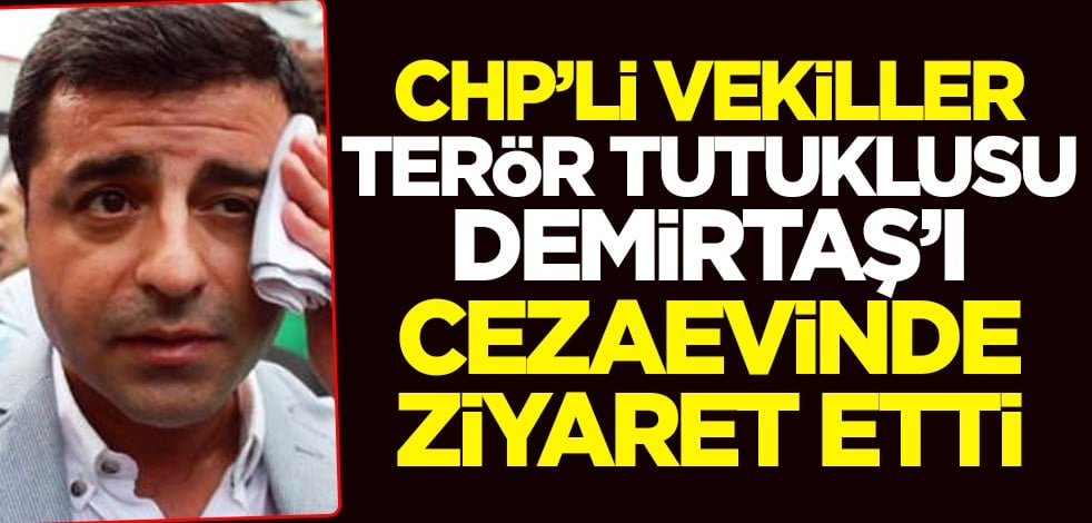CHP'li vekiller terör tutuklusu Selahattin Demirtaş'ı cezaevinde ziyaret etti