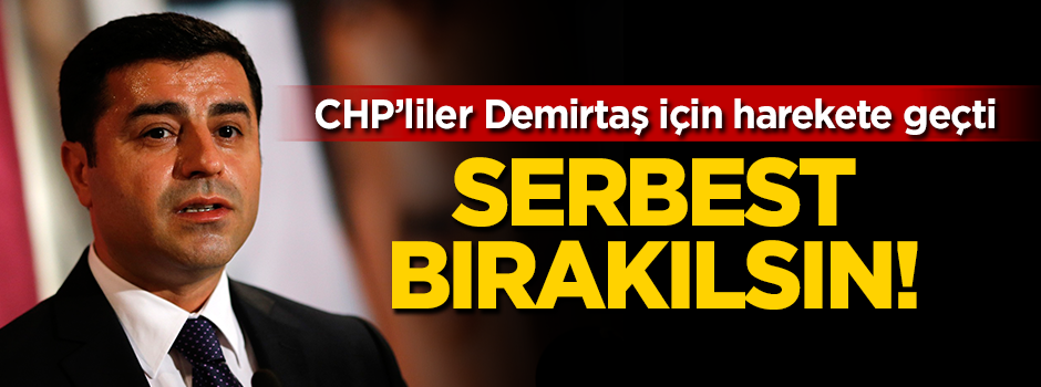 CHP'liler harekete geçti: Demirtaş serbest bırakılsın!