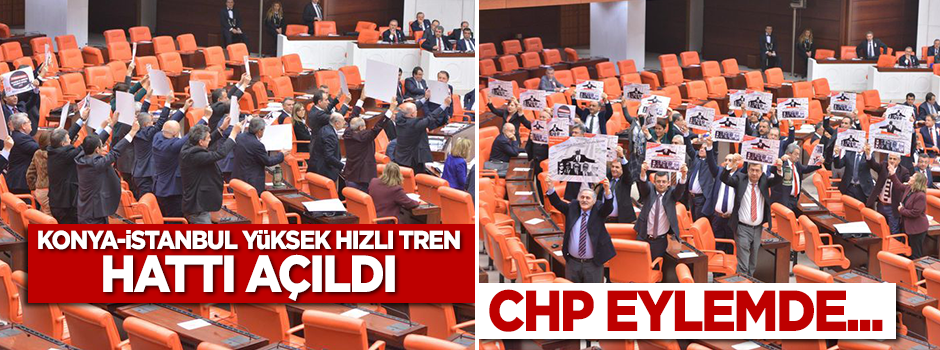 CHP'liler Meclis’te yine eylem yaptı