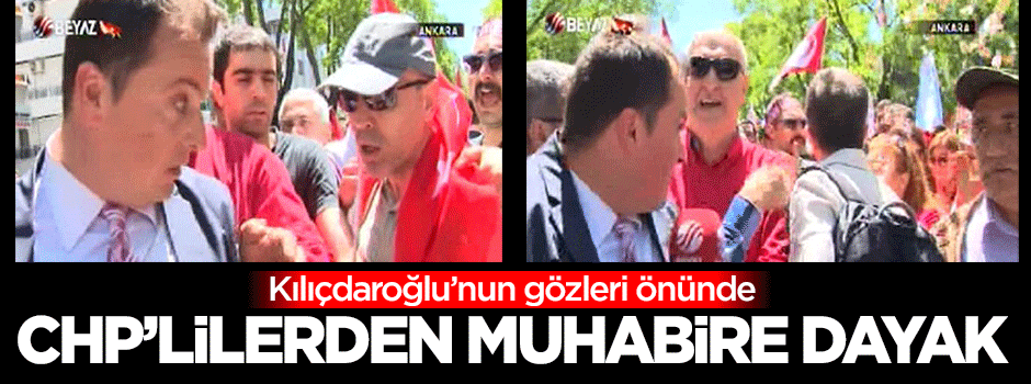 CHP'liler muhabiri darp etti