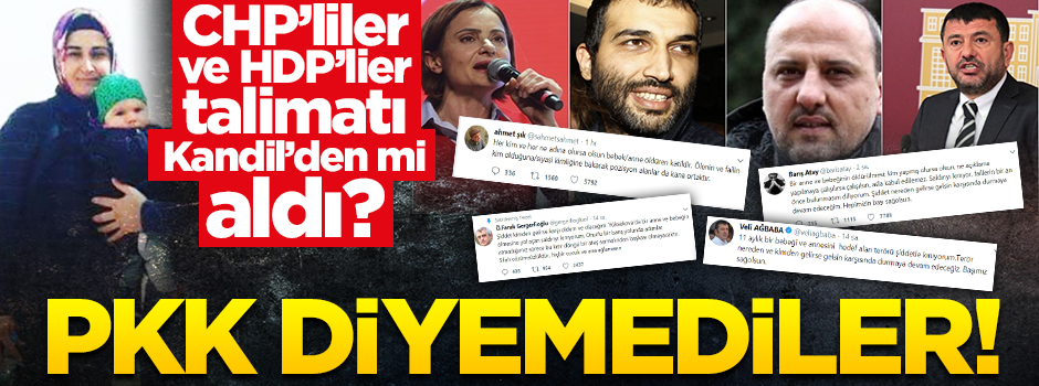 Timsah gözyaşları... CHP'liler ve HDP'liler vahşeti kınarken 'PKK' diyemedi!
