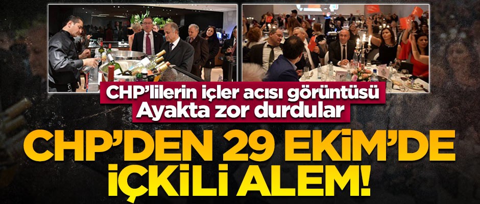 CHP'nin 29 Ekim resepsiyonunda rezalet! Ayakta zor durdular