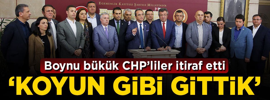CHP'nin boynu bükük vekili itiraf etti: Koyun gibi gittik